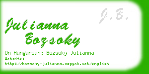 julianna bozsoky business card